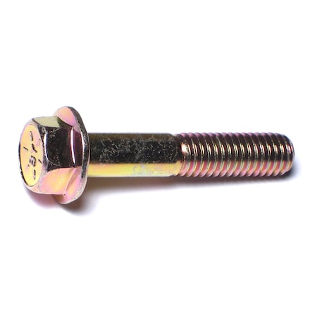 Midwest Fastener Grade 8, 3/8"-16 Flange Bolt, Zinc Plated Steel, 2 in L, 50 PK 50335